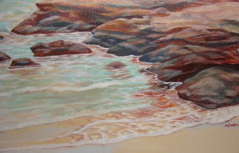 Detail of mural, A perfect Wave